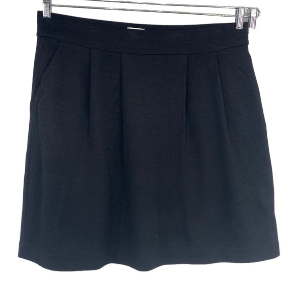 J.‎ Jill A-Line Skirt Womens Size Large Black Pleated Front Stretch Pull-on Mini - Picture 1 of 8